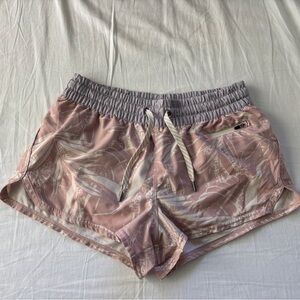 Vuori Women's Pink Patterned Shorts, Size Small